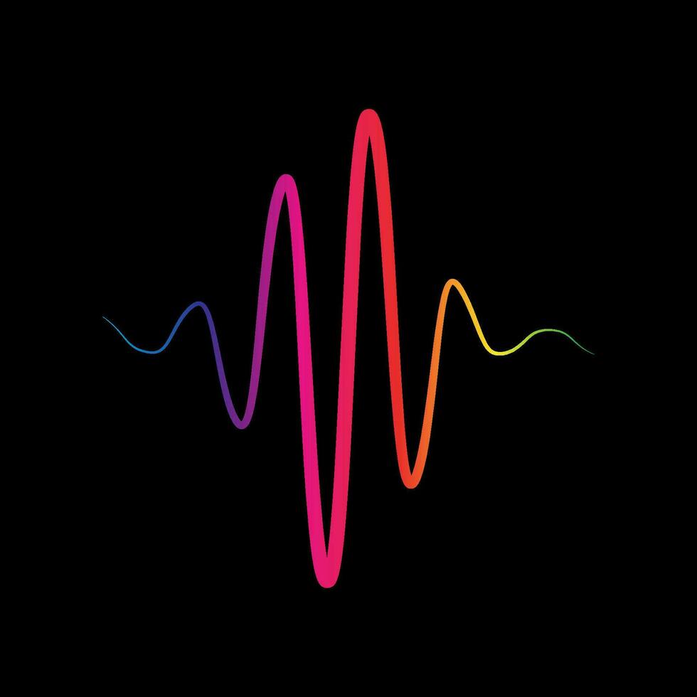 Plantilla de diseño de ilustración de vector de ondas de sonido