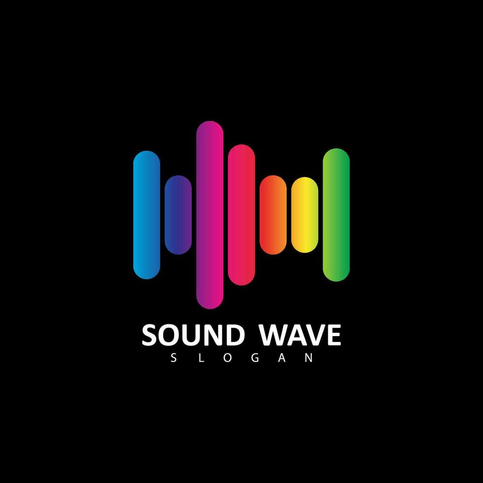 sonido ola ilustración logo vector icono modelo. audio vistoso ola logo. vector igualada elemento