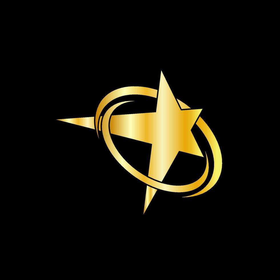 oro estrella icono modelo vector ilustración diseño