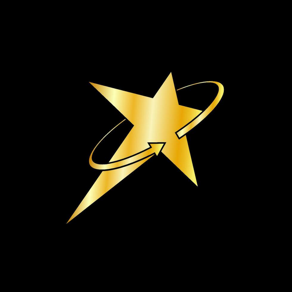 Gold Star icon Template design. Vector illustration