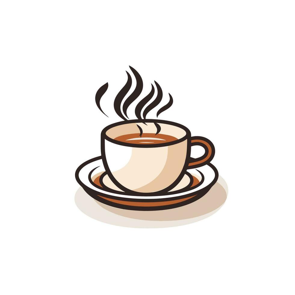 Coffee cup vector logo design,Premium coffee shop logo. Cafe mug icon,