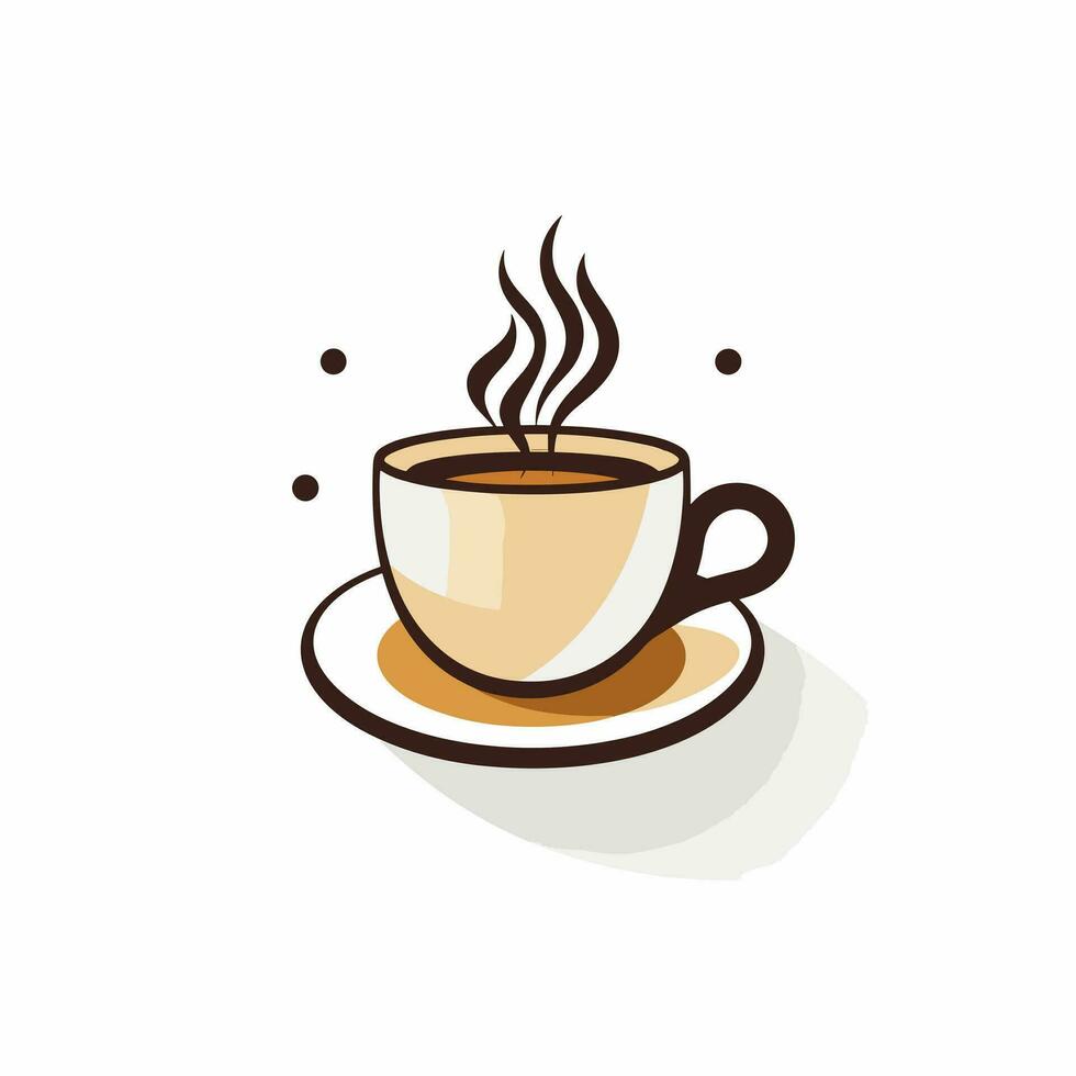 Coffee cup vector logo design,Premium coffee shop logo. Cafe mug icon,
