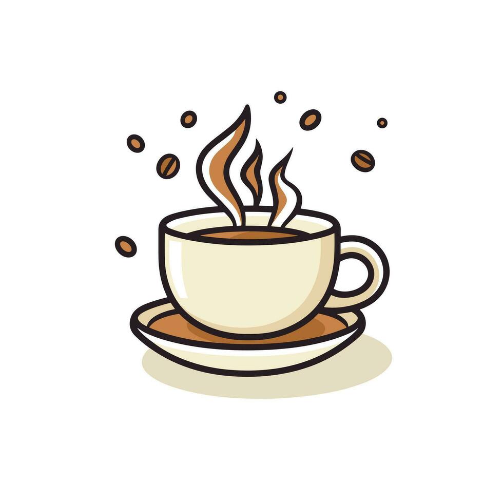 Coffee cup vector logo design,Premium coffee shop logo. Cafe mug icon,