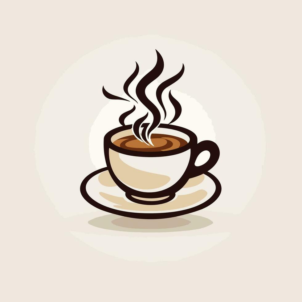 Coffee cup vector logo design,Premium coffee shop logo. Cafe mug icon,