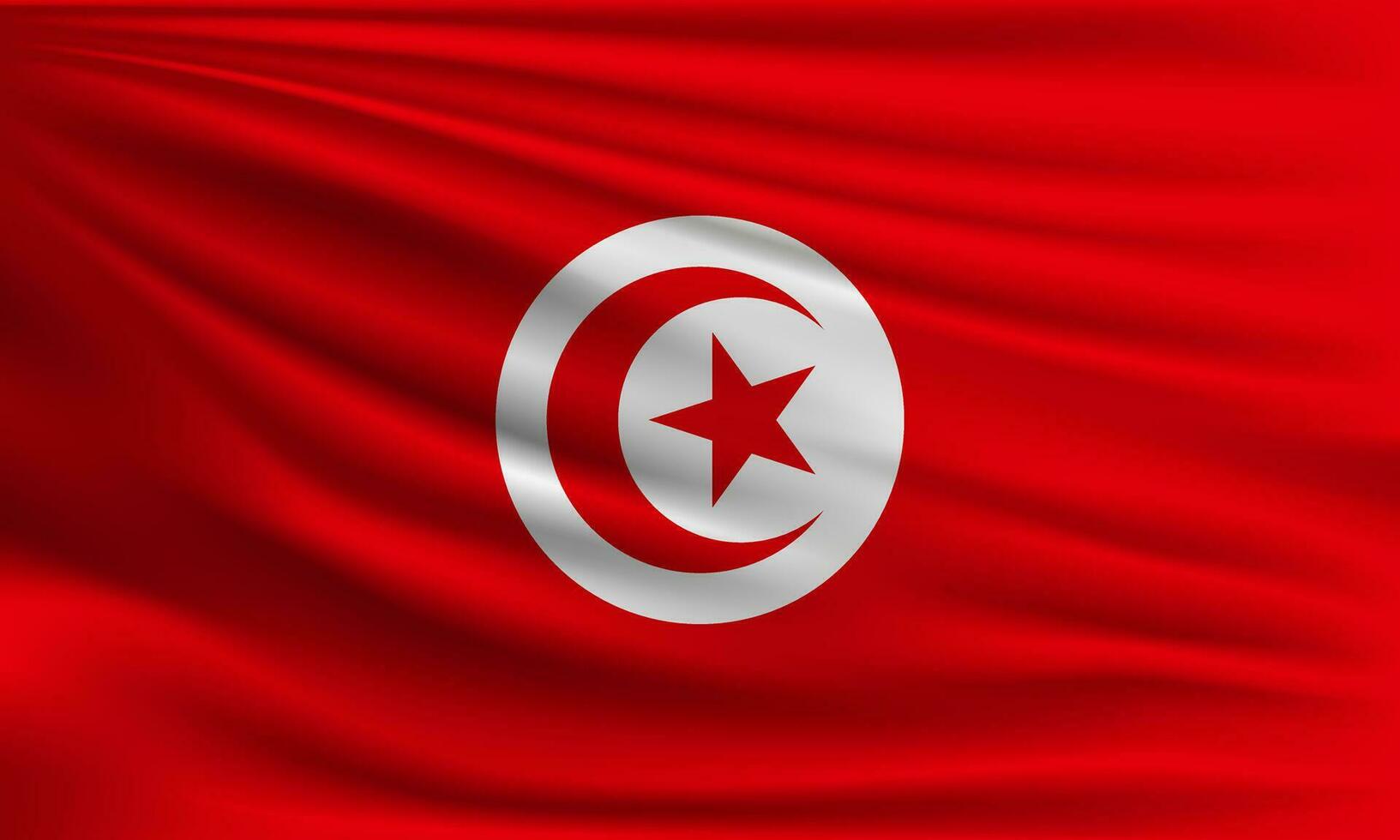 Vector flag of Tunisia
