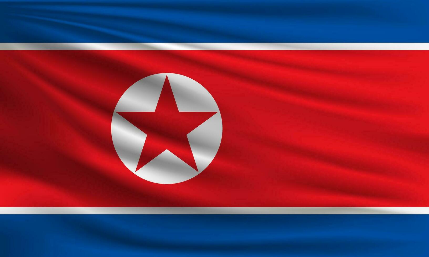 Vector flag of North Korea