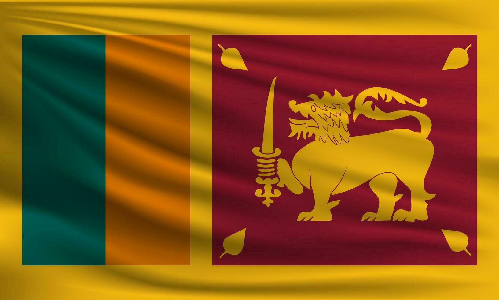 Vector flag of Sri Lanka