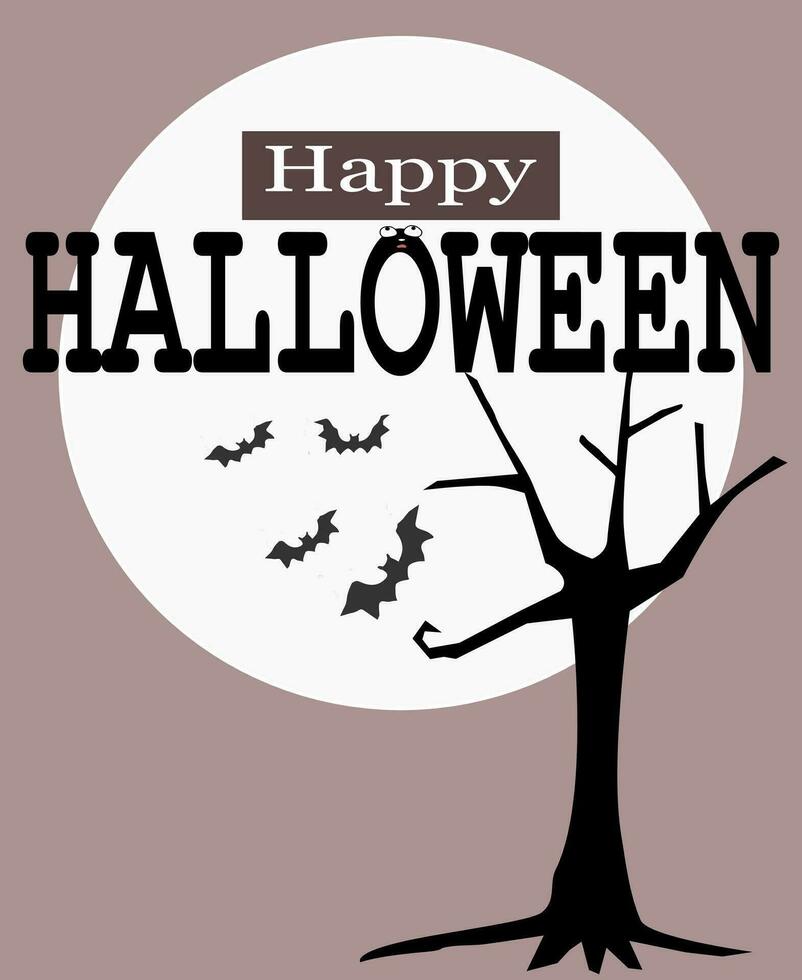 Happy halloween banner background. Vertical layout background. Vector illustration.