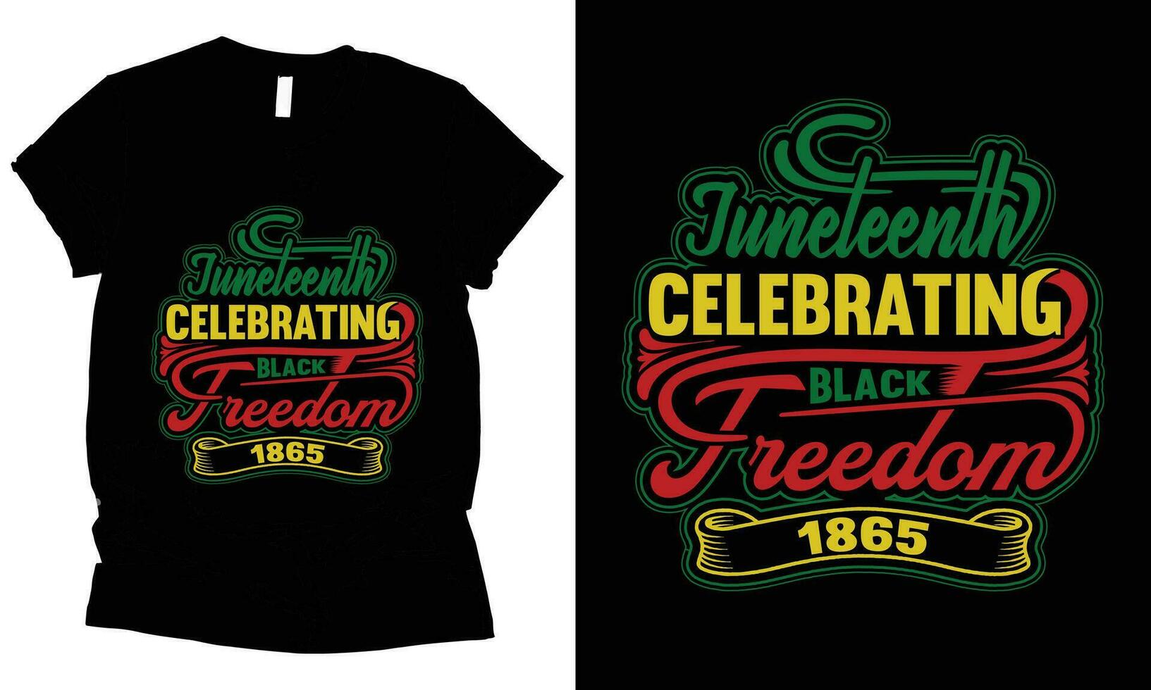 Juneteenth Black freedom Typography  t-shirt design vector