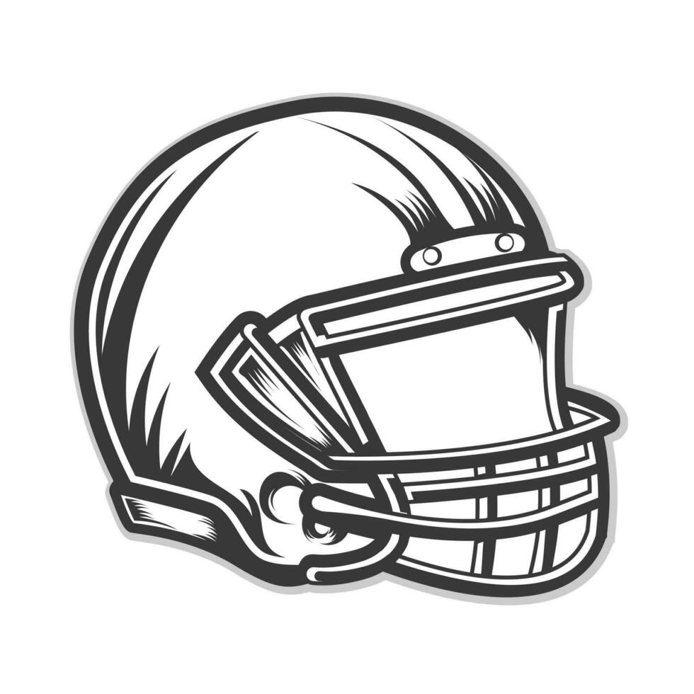 American football Lineman helmet vector. vector