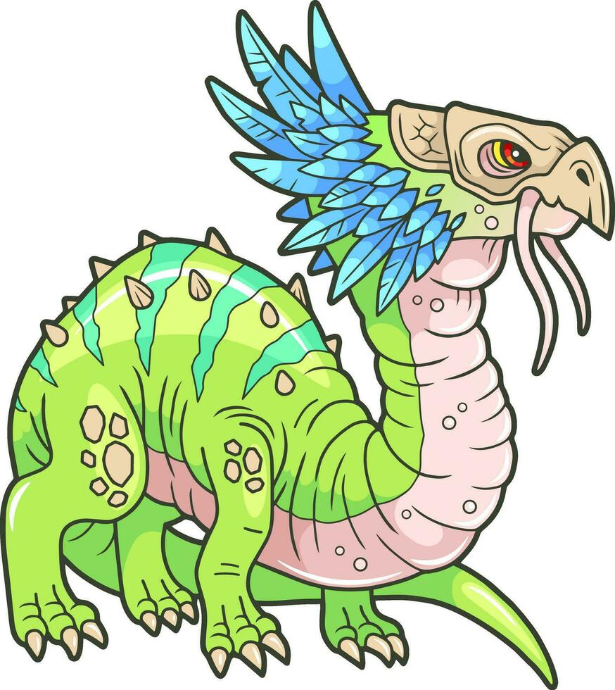 cute fairy dragon, funny illustration design vector