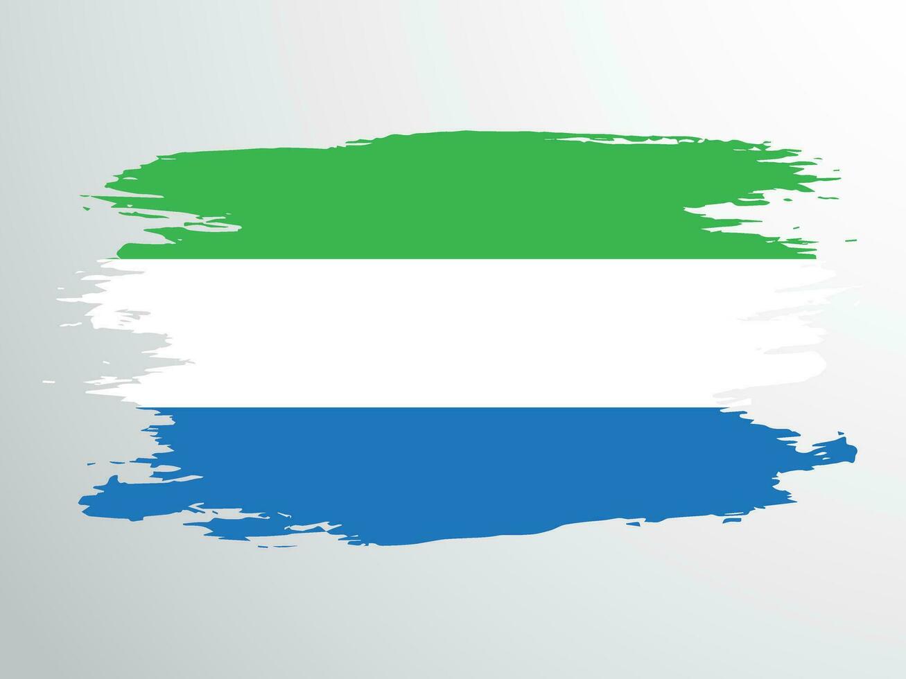 Flag of Sierra Leone painted with a brush vector
