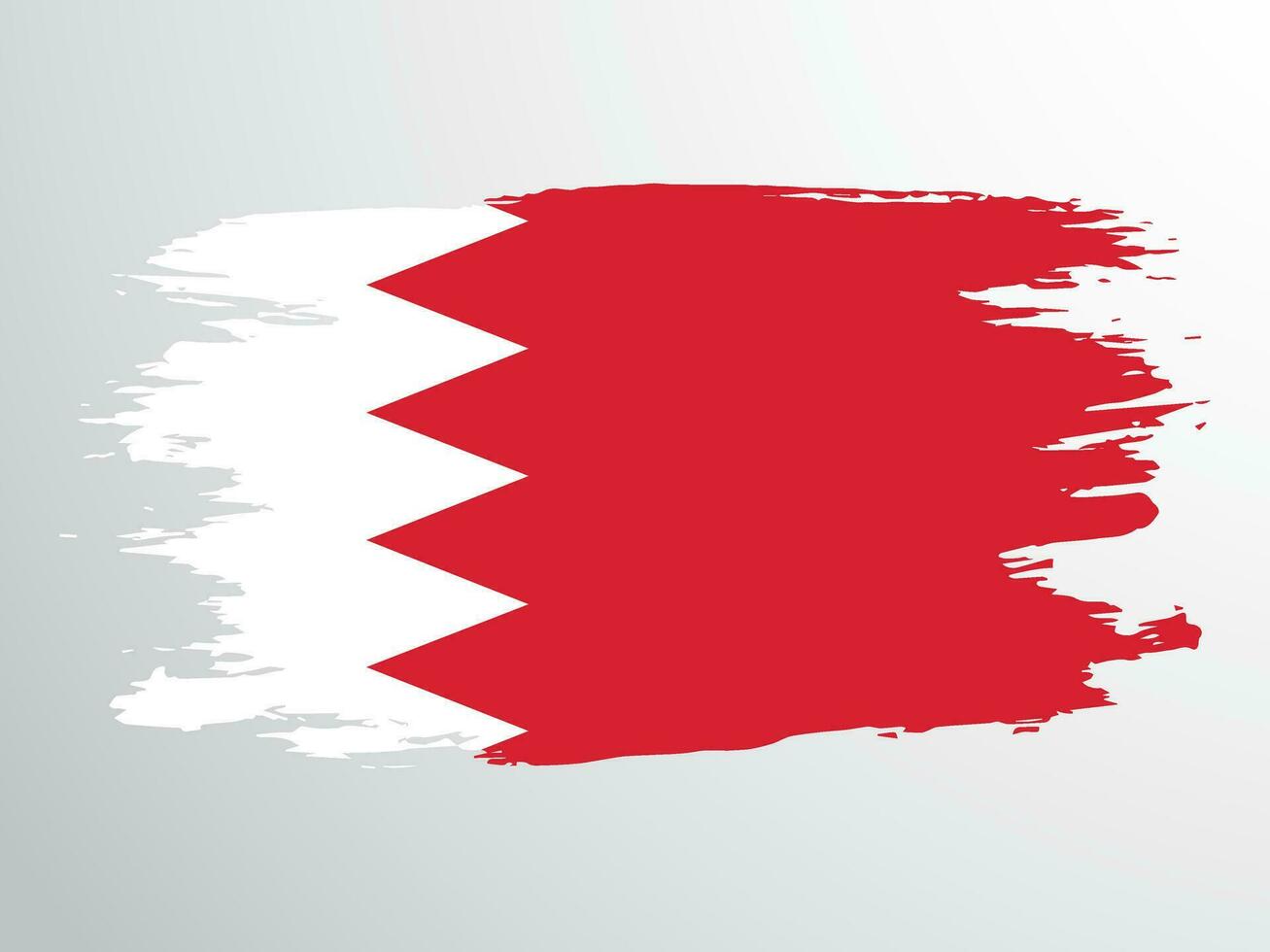 Bahrain flag painted with a brush vector