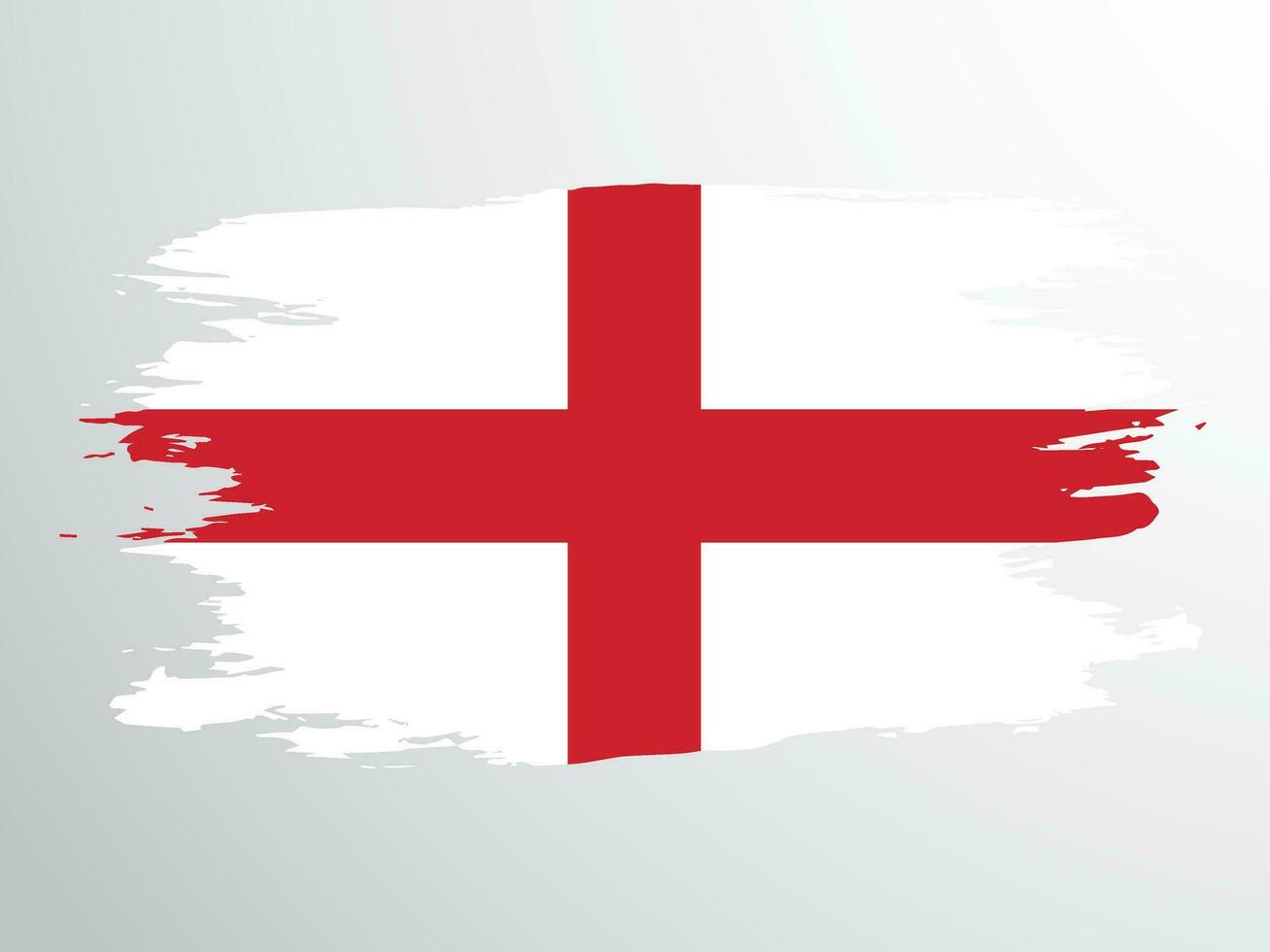 Flag of England painted with a brush vector