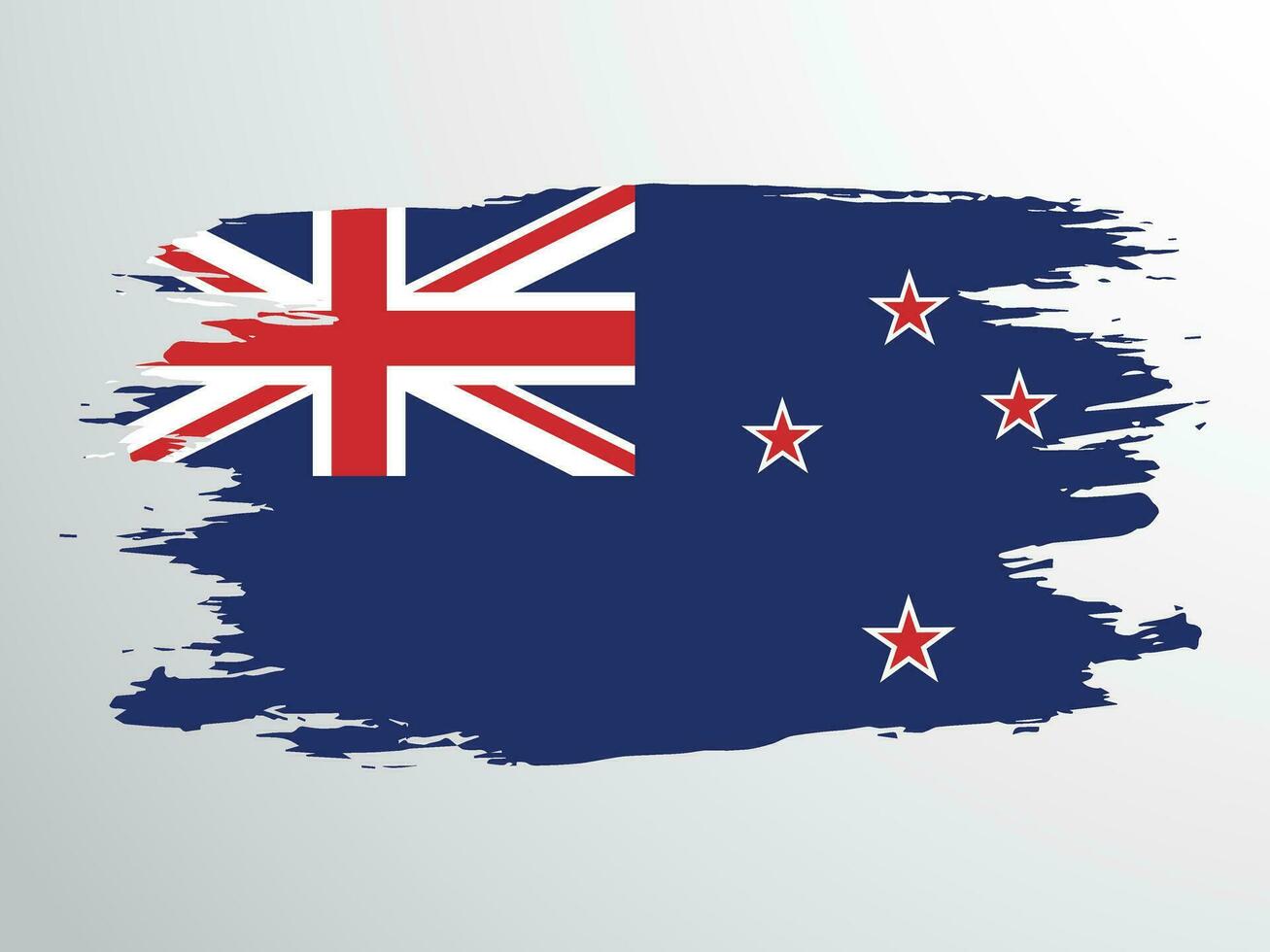 New Zealand flag painted with a brush vector
