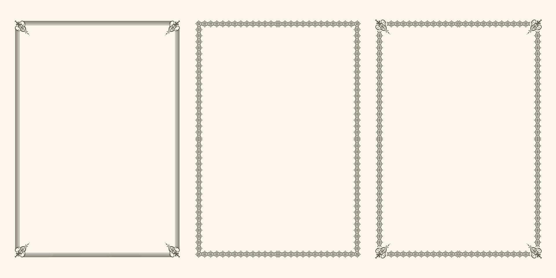 A set of beautiful frames vector