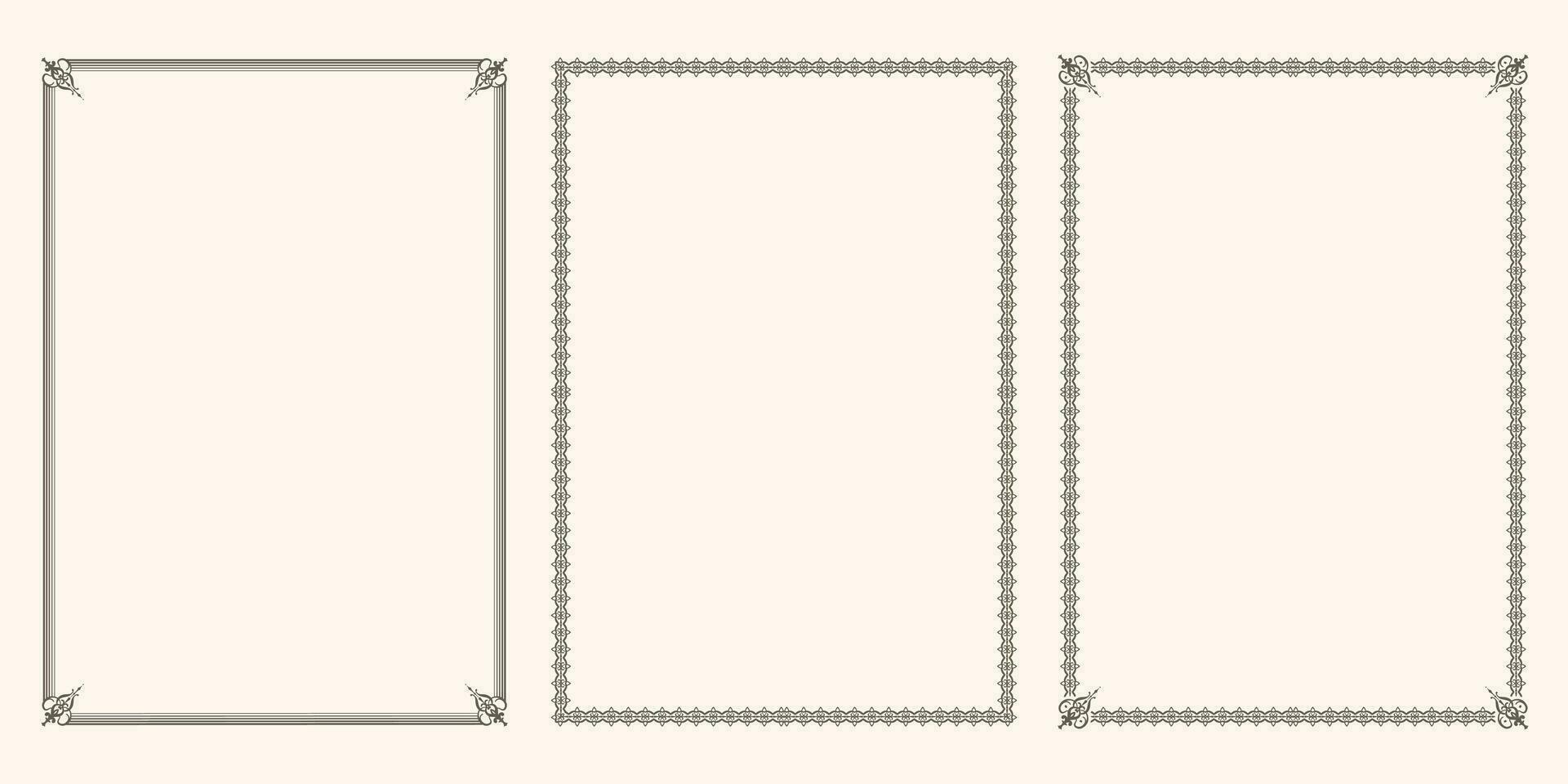 A set of beautiful frames vector