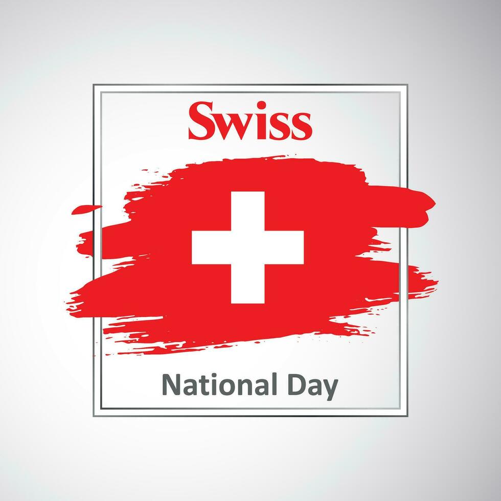 National Day of Switzerland vector