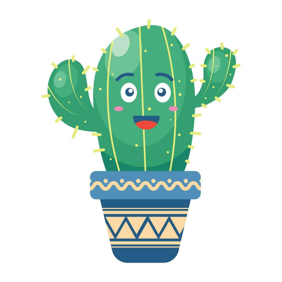 cute cactus design vector