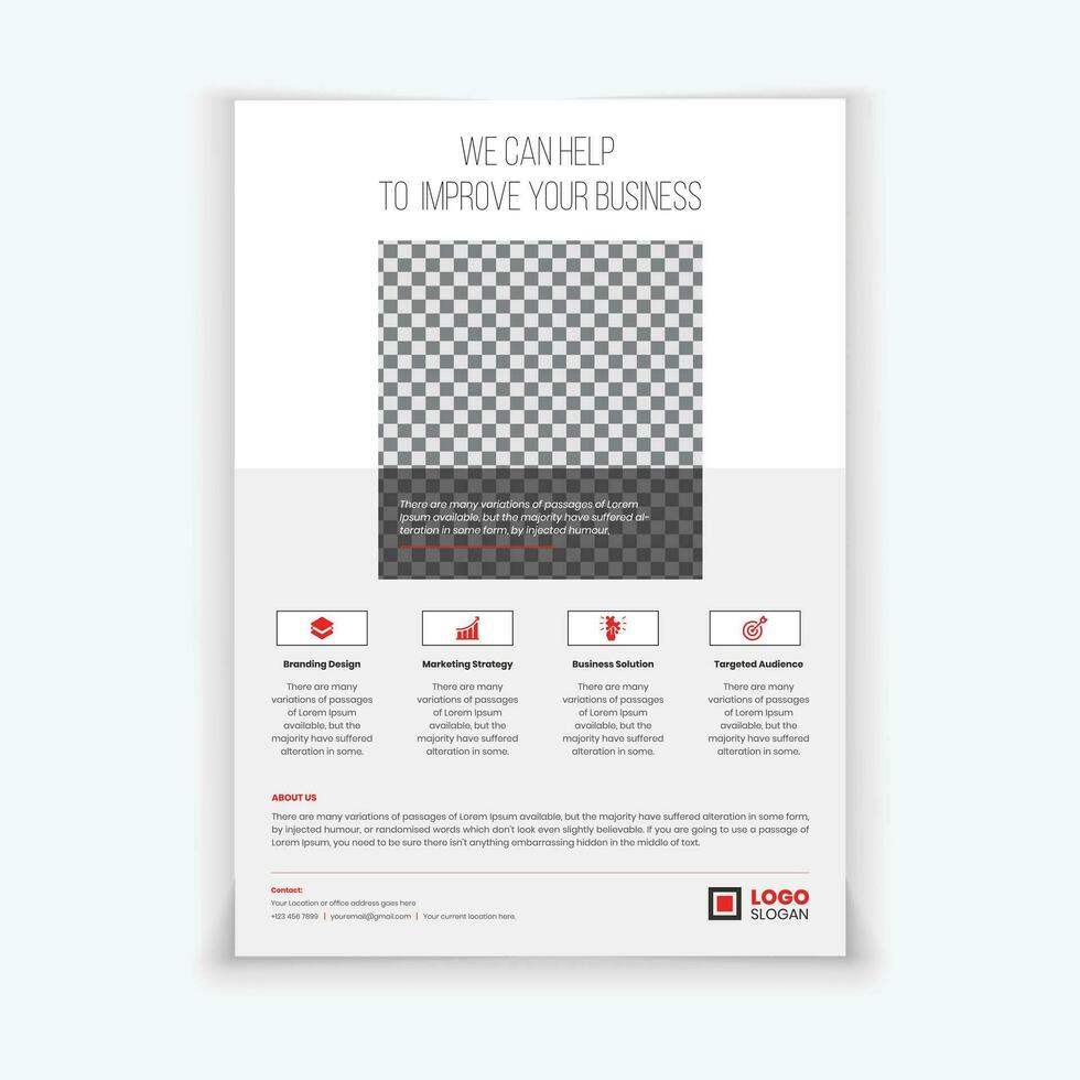 Minimal corporate business flyer vector template