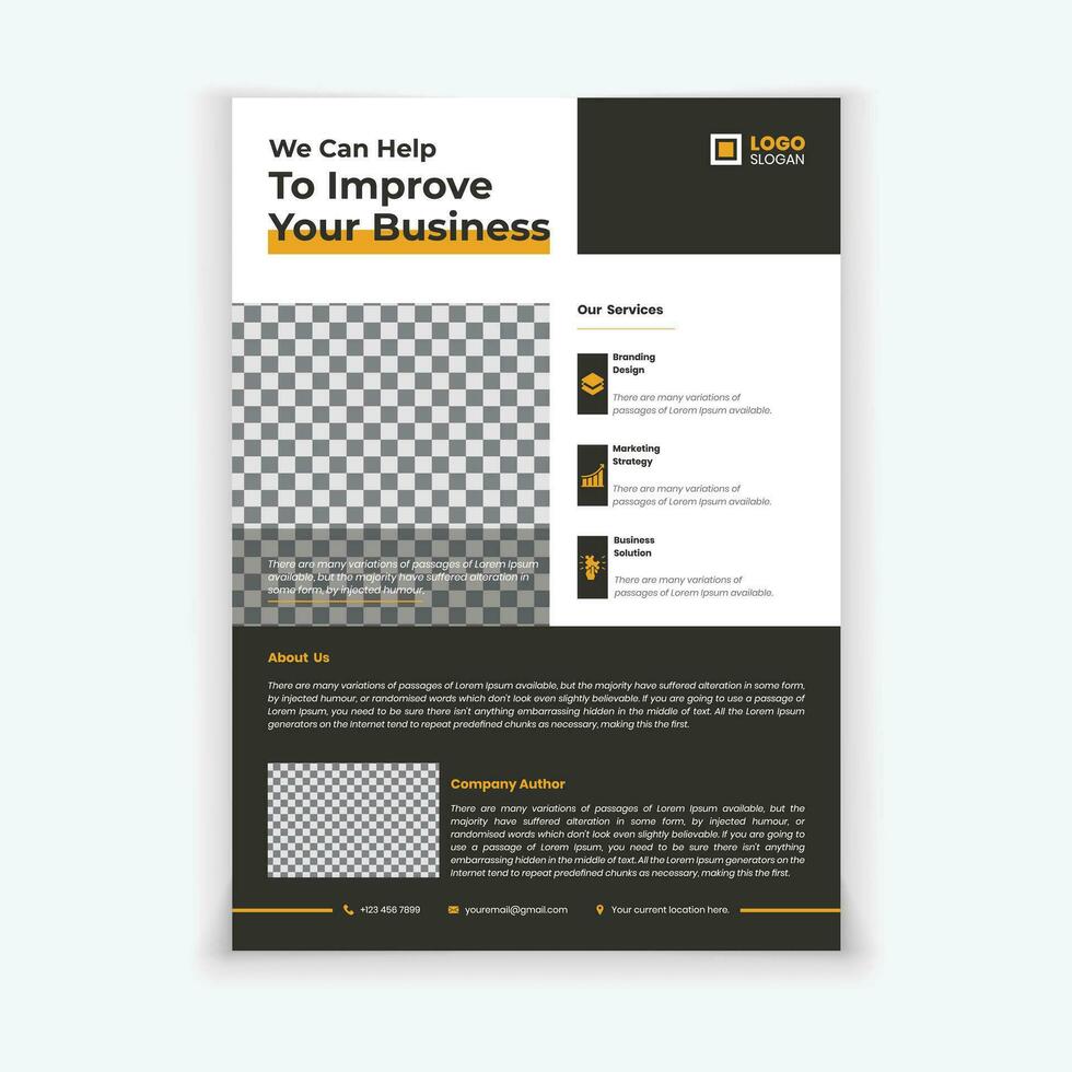 Minimal corporate business flyer vector template