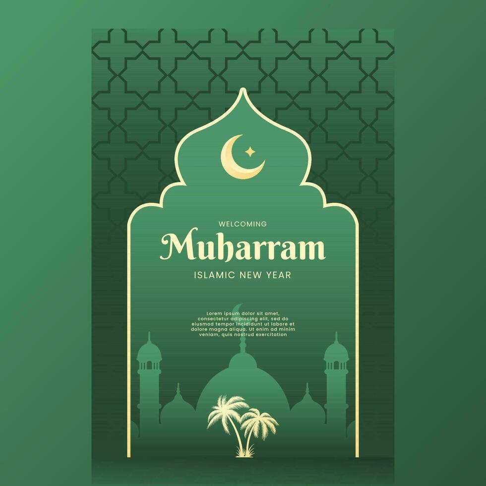 Islamic New Year Banner Background Graphic Resources vector