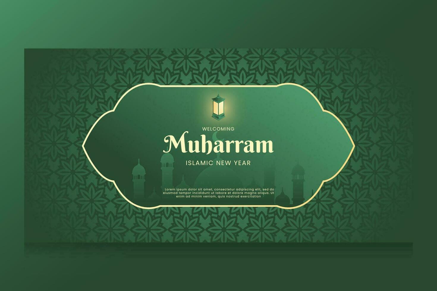 Islamic New Year Banner Background Graphic Resources vector