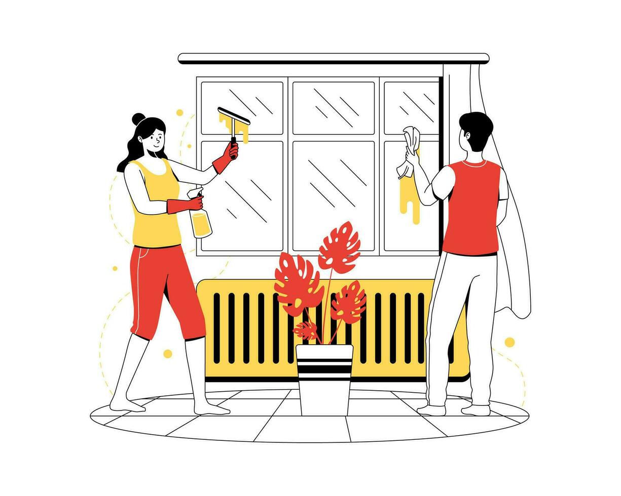 Household Work Illustrations 09 vector