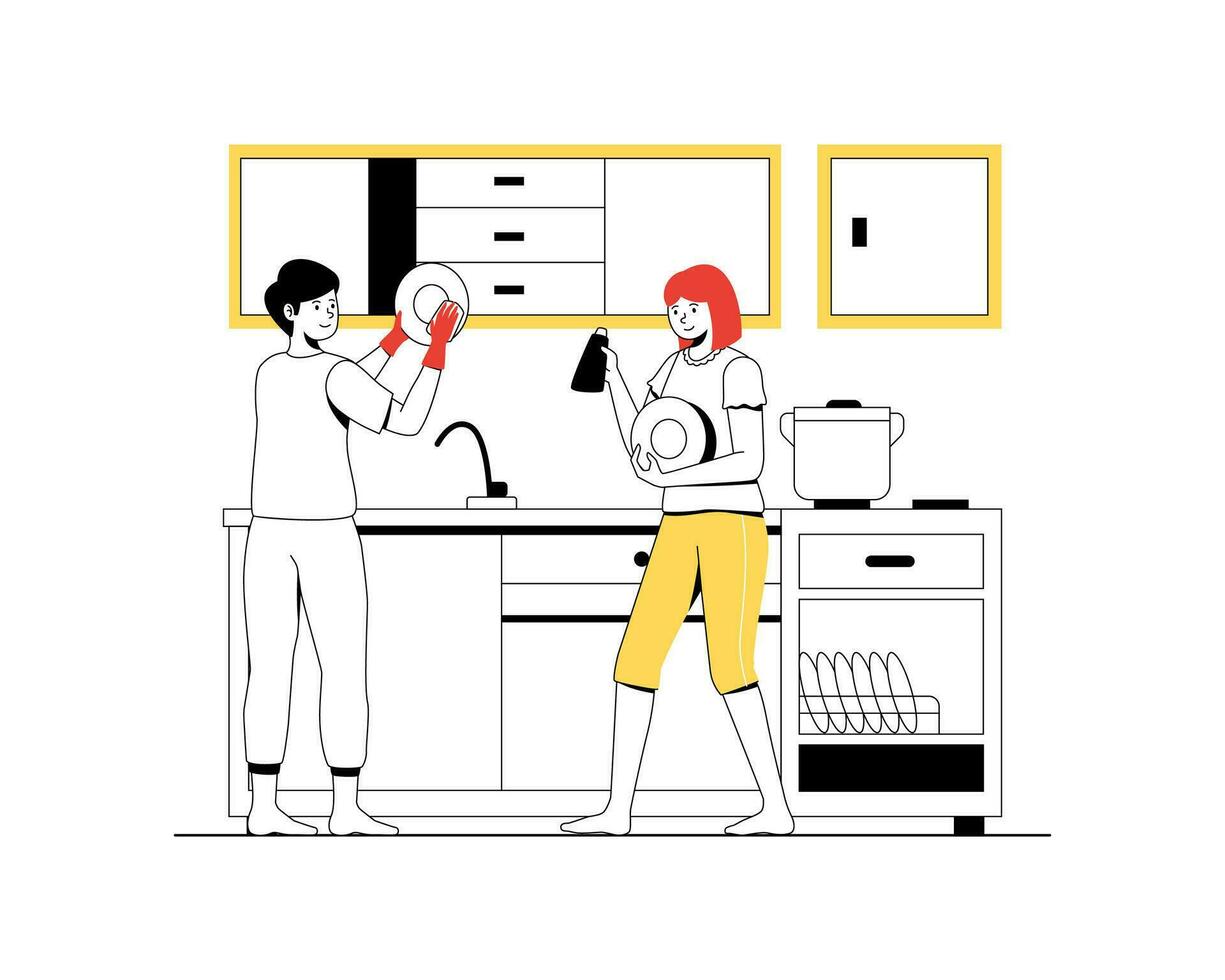 Household Work Illustrations 06 vector