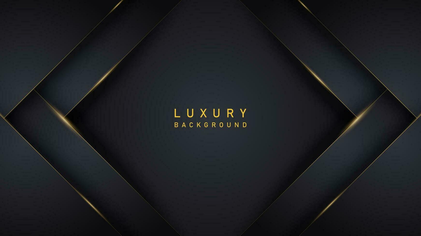 lujo resumen negro hexágono antecedentes con brillante oro línea. lujo elegante moderno oscuro tema diseño vector ilustración eps10