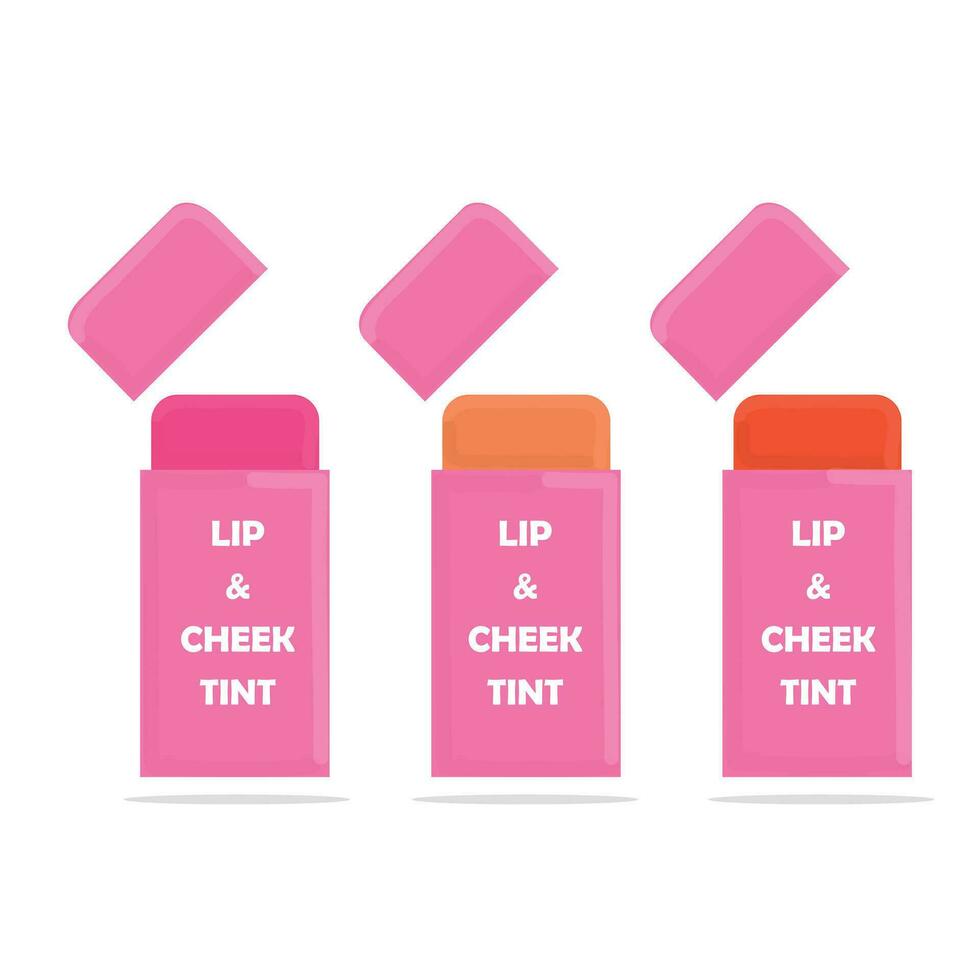 Lip And Cheek Tint Sticks vector