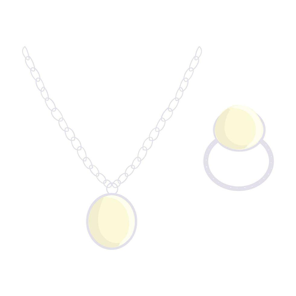 Pearl Necklace And Ring Free Vector