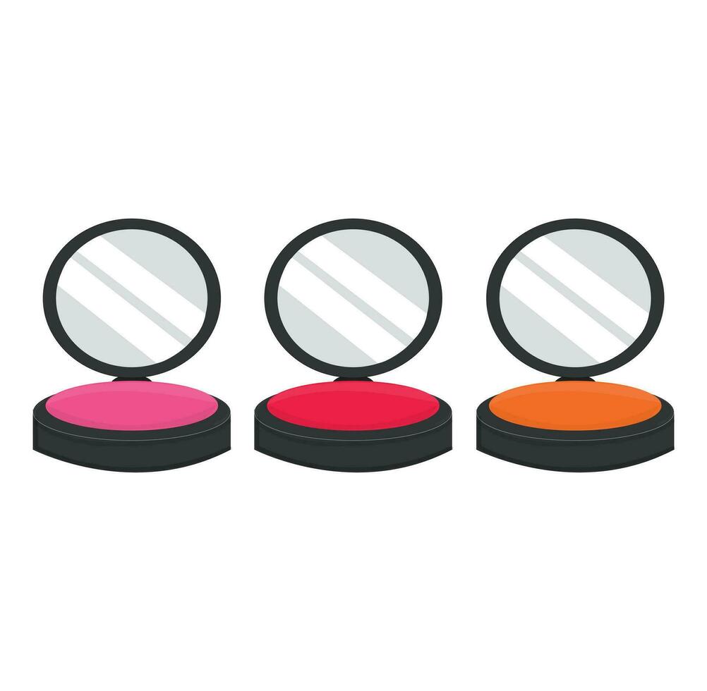 Blush Powder Set Vector Illustration Free Vector