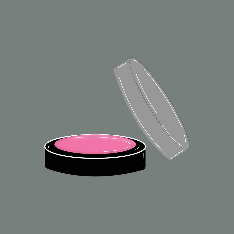 Cream Blush With Cute Container Hand Drawn Illustration Free Vector