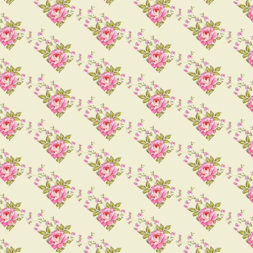 seamless floral pattern with colorful wild flowers on mirror reflecting blue sky vector