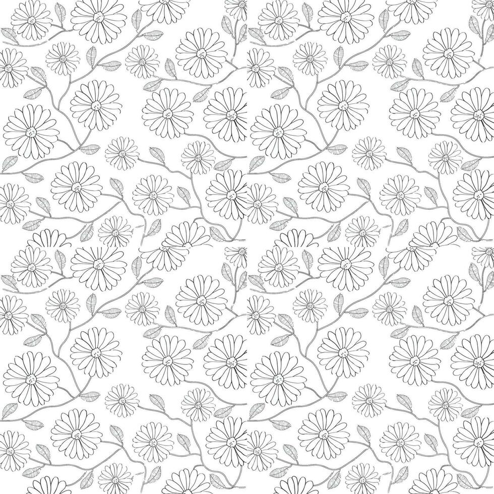 Vector illustration of a seamless floral pattern with cute birds in spring for Wedding, anniversary, birthday and party. Design for banner, poster, card, invitation and scrapbook