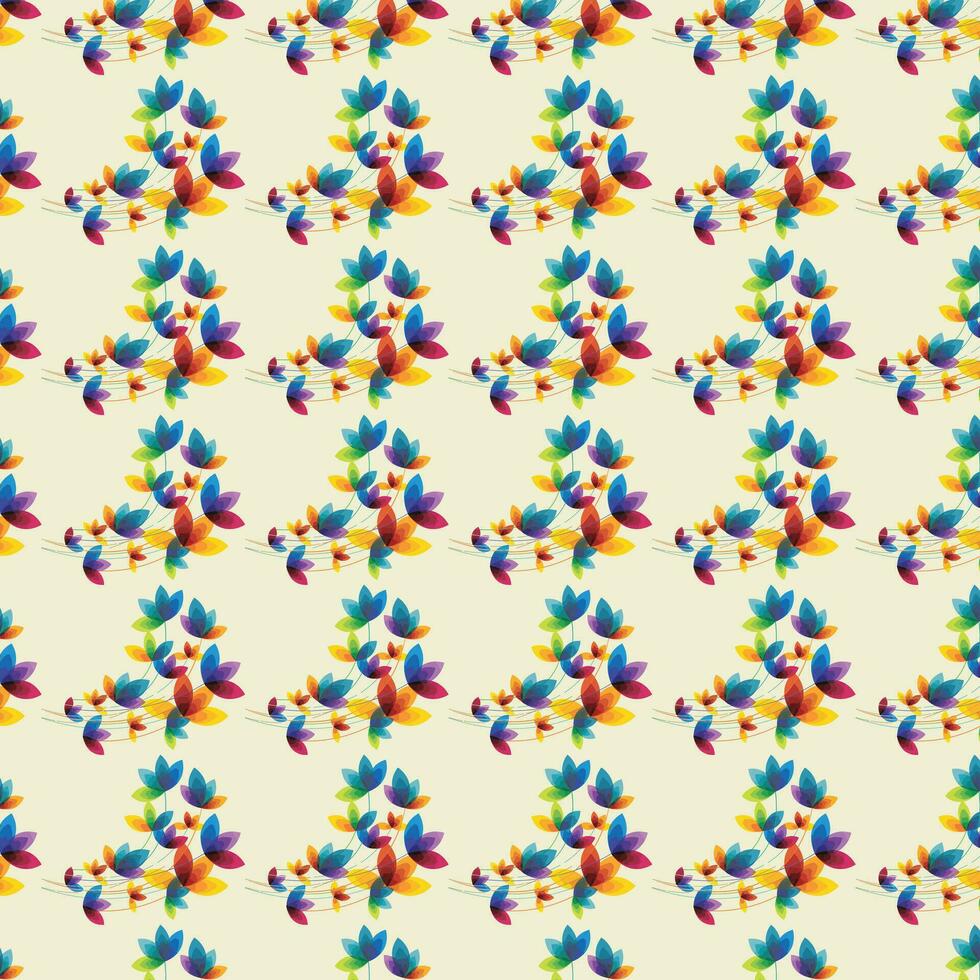 ilustración vectorial de un patrón floral transparente con lindos pájaros en primavera para bodas, aniversarios, cumpleaños y fiestas. diseño para pancarta, afiche, tarjeta, invitación y álbum de recortes vector
