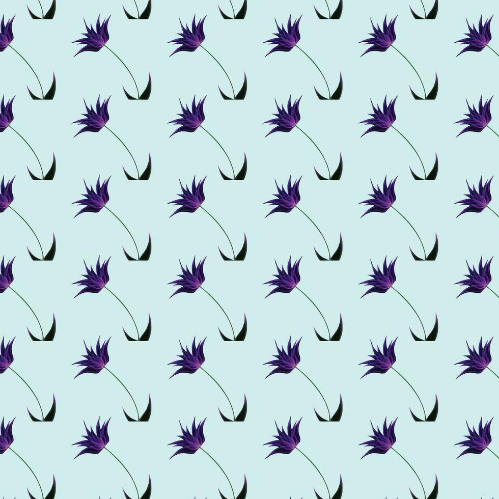 Vector white and blue seamless roses pattern in retro style with trailing vines and large flowers suitable for fabric or interior design