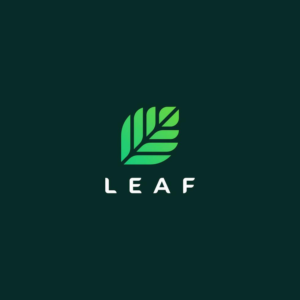 Letter L leaf logo design vector