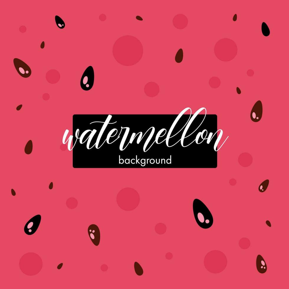 Pink watermelon background with seeds vector