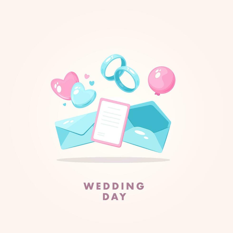 Wedding greeting card vector