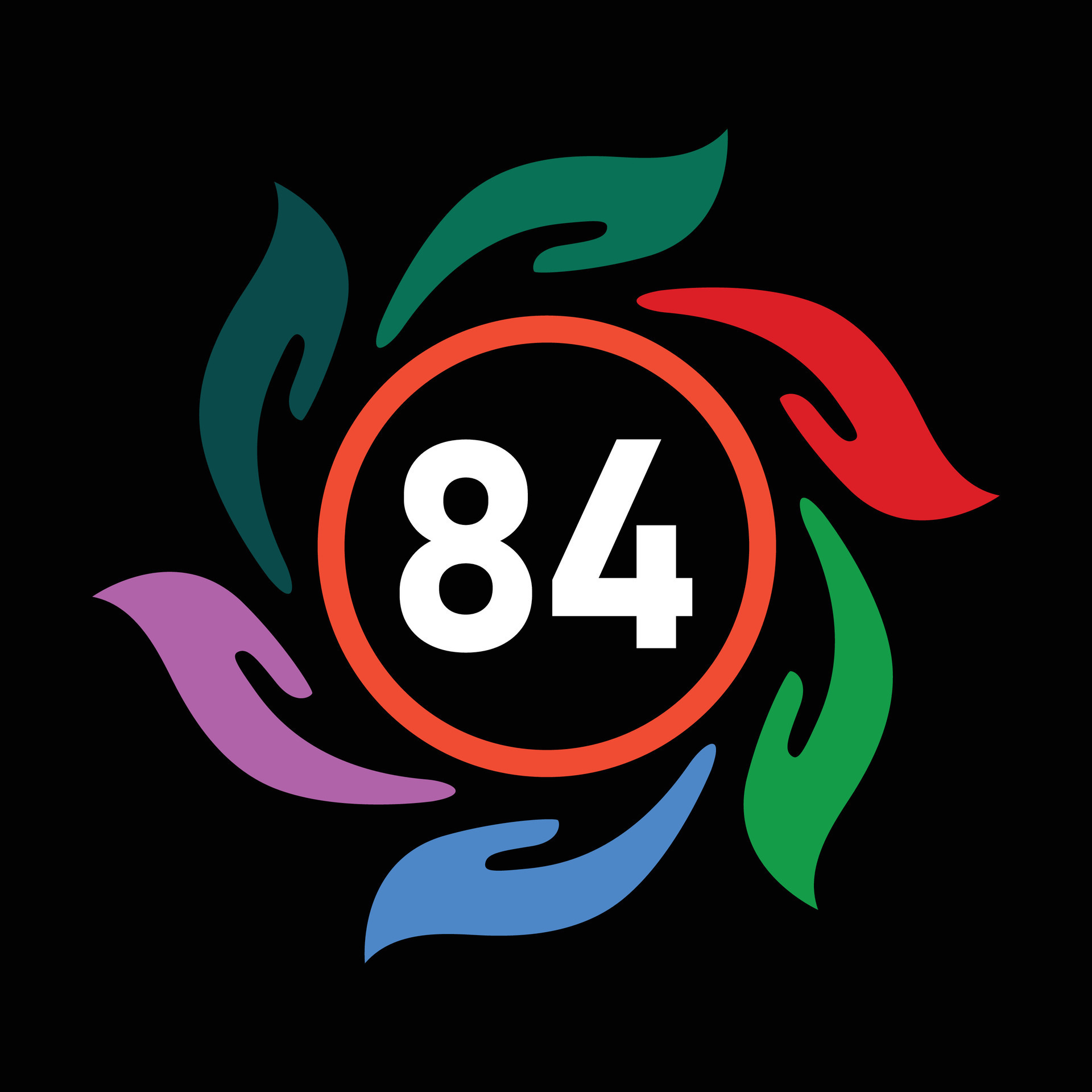 Circle number 84 logo vector 25688541 Vector Art at Vecteezy