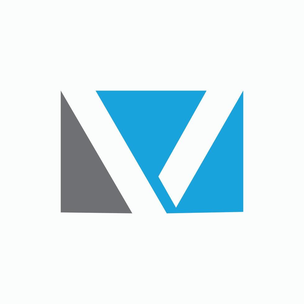 Letter v blue black logo vector 25688551 Vector Art at Vecteezy