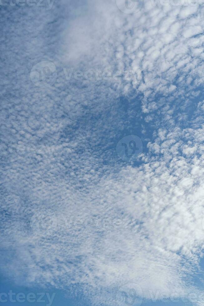 Natural background with blue sky and white clouds. photo