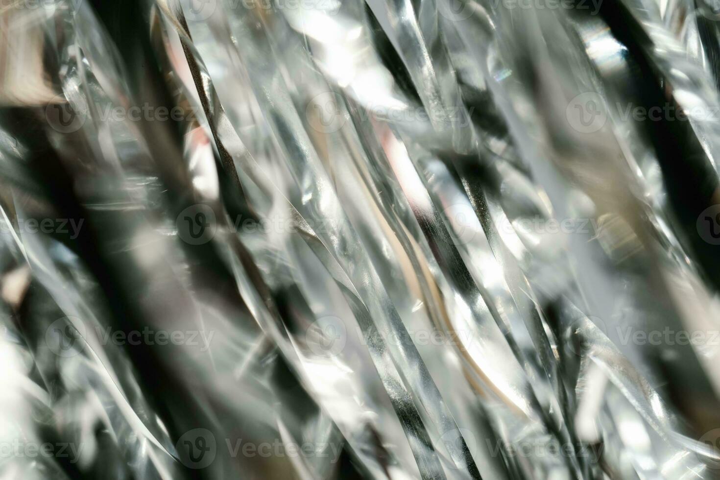 Abstract atmospheric background of tinsel with bokeh. photo