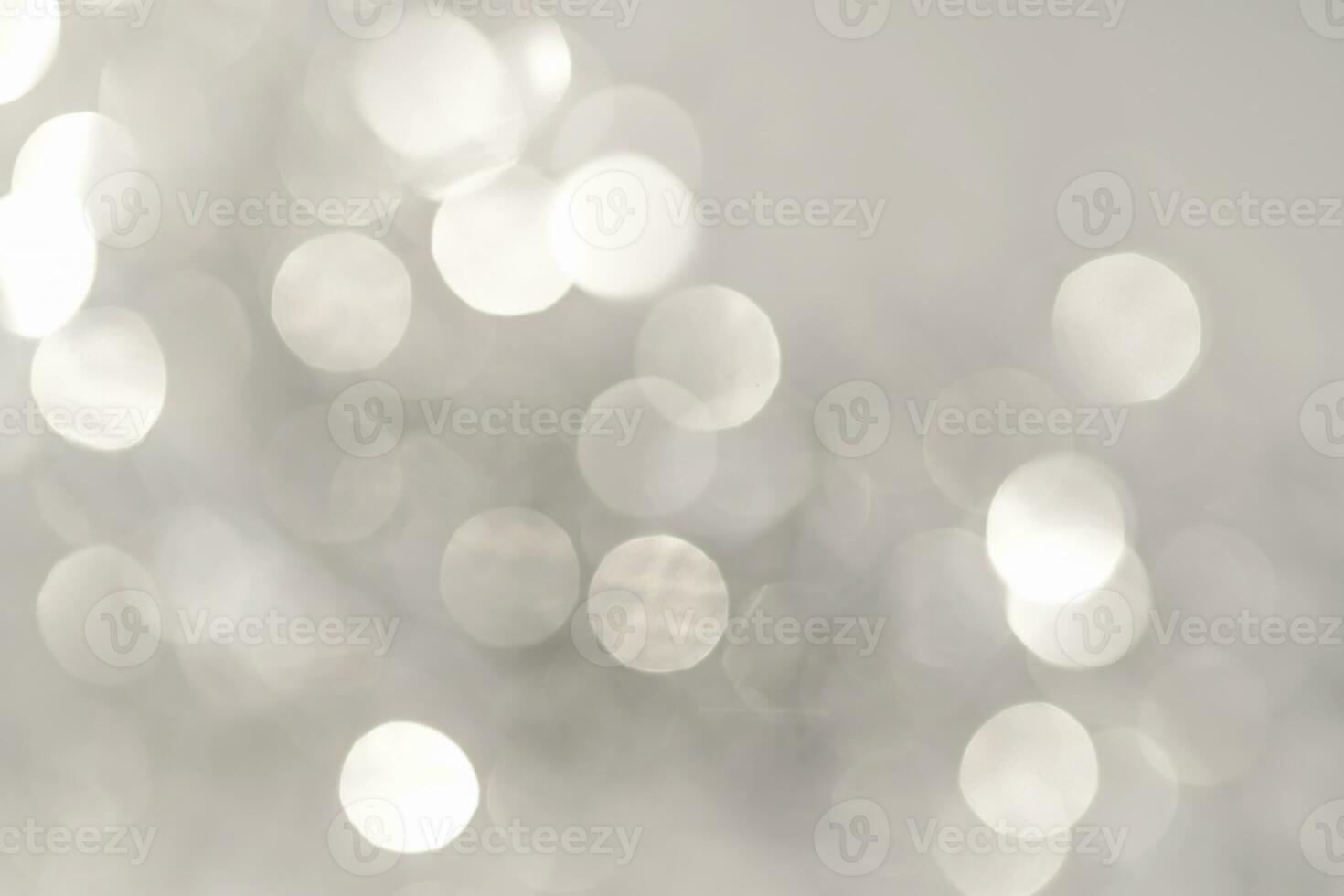 Abstract white and silver background with bokeh. photo