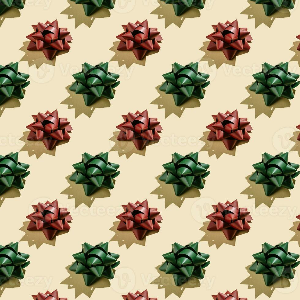 A pattern of many beauty gift bows. photo
