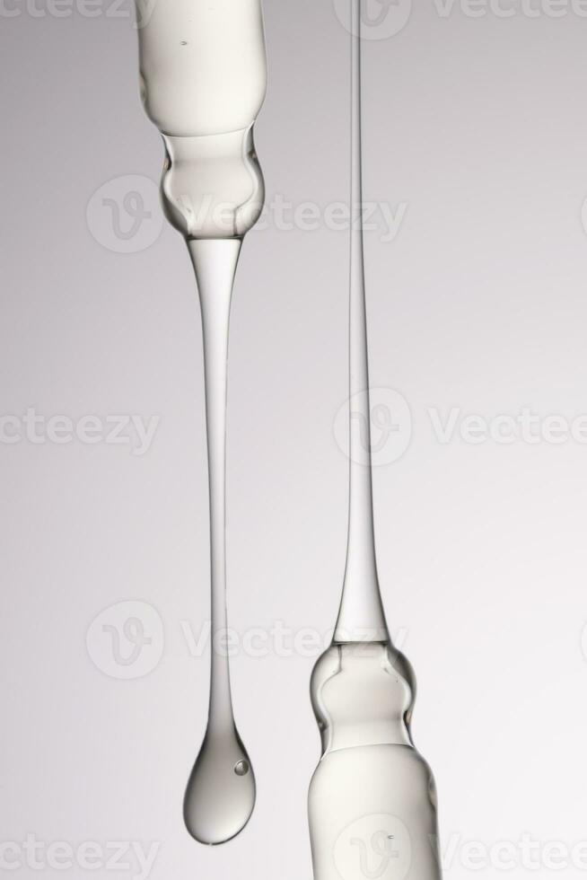 Pipette with serum, gel, oil or other cosmetic product. photo