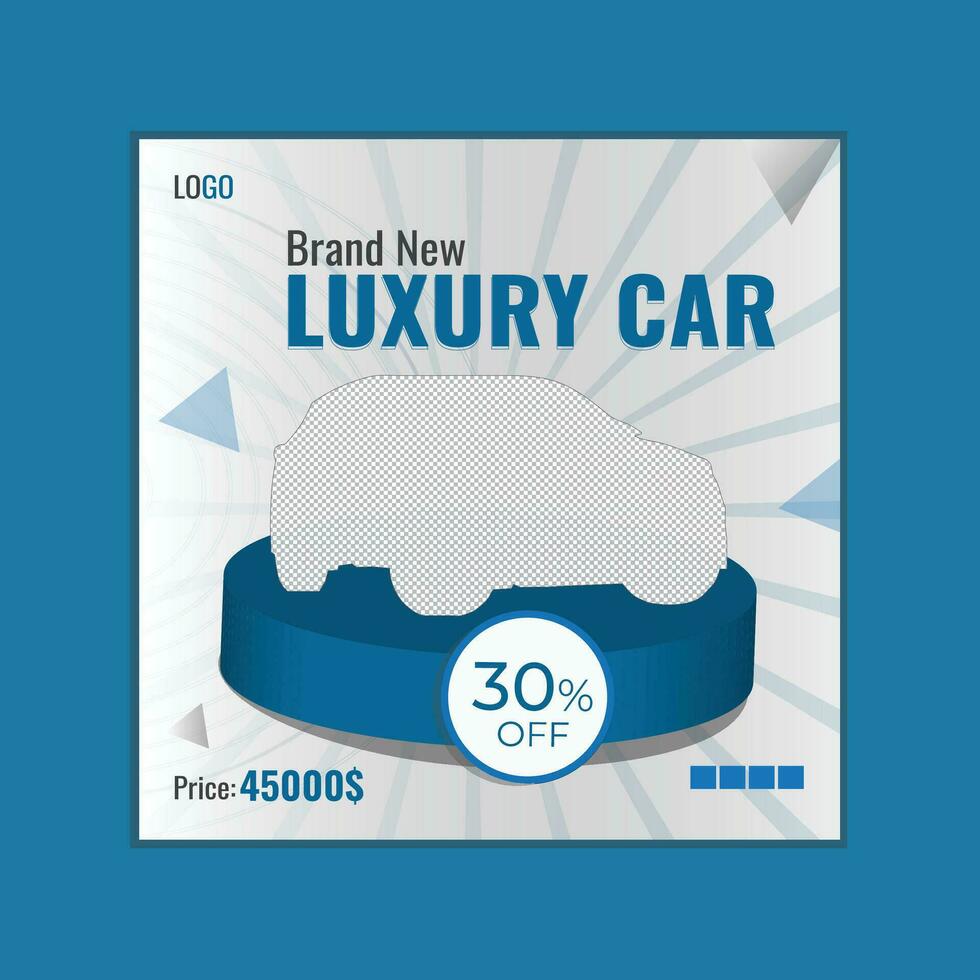 rent a car social media post design template vector