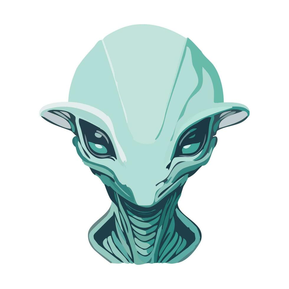 Portrait of Alien vector illustration